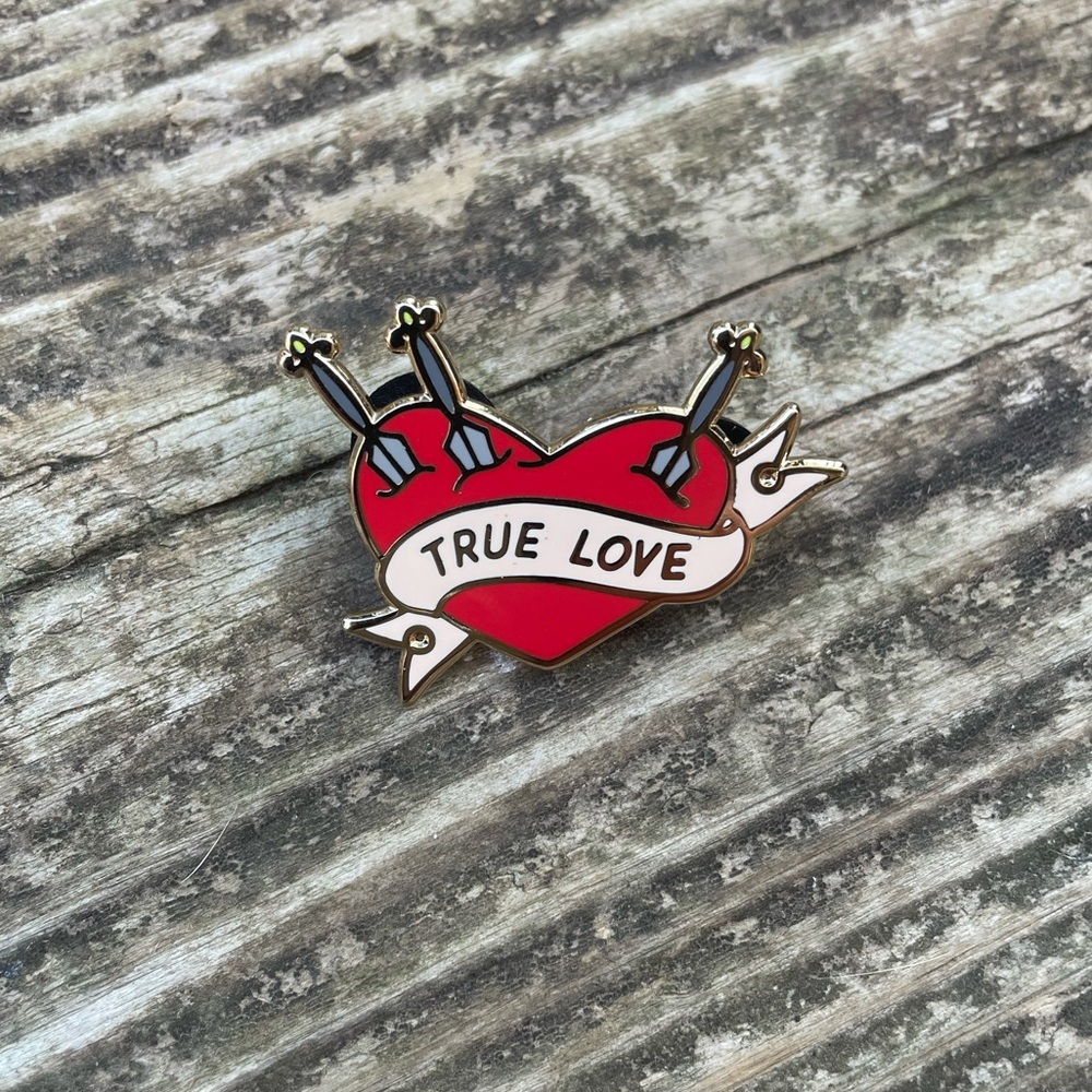 Jini & Tonic True Love Tattoo Flash Enamel Pin